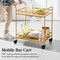 Best Choice Products 2-Tier Rolling Bar Cart Indoor/Outdoor w/ Storage Shelves, Wine Rack, Lockable Wheels